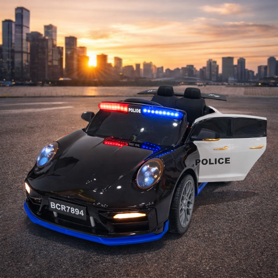 صورة سيارة شرطة أطفال كهربائية 12 فولت